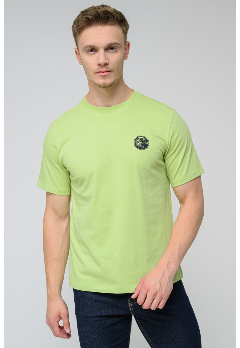 Tricou cu decolteu rotund Originals - Negru/Verde fistic