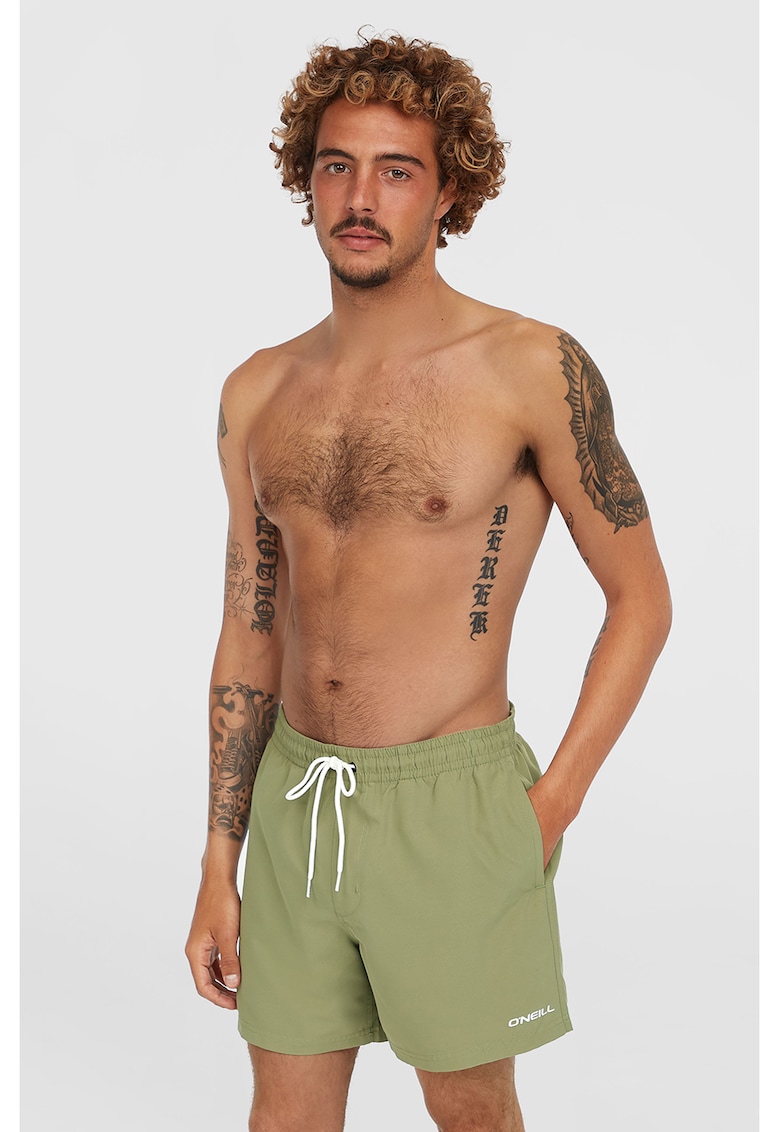 Pantaloni scurti uni de baie cu buzunare laterale