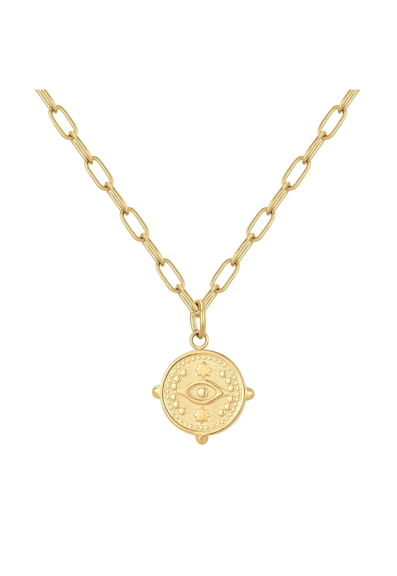 Colier de otel inoxidabil cu placaj de aur de 14K Colier de otel inoxidabil cu placaj de aur de 14K