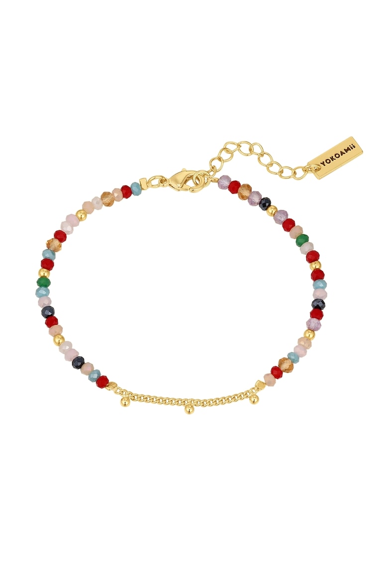 Bratara placata cu aur de 14K decorata cu zirconia - Auriu