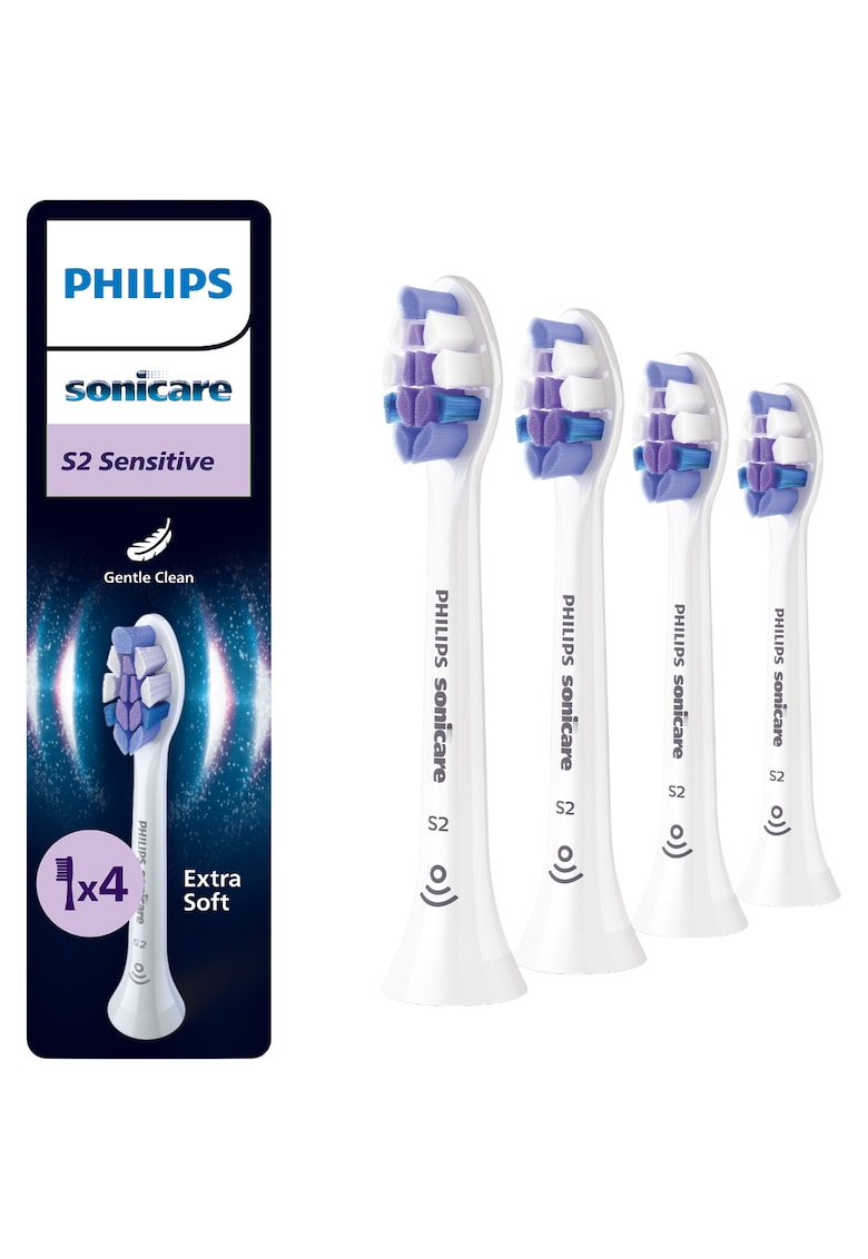 Rezerve Sensitive HX6054/87 - pachet de 4 capete de periere - Standard - click-on - sincronizarea modurilor BrushSync - Alb
