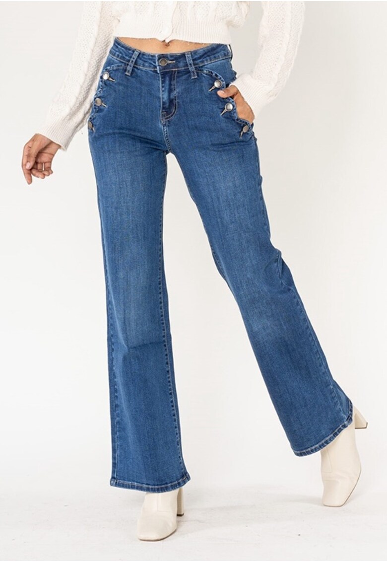 Blugi Dama Evazati  Albastri P195-5 M8 16804