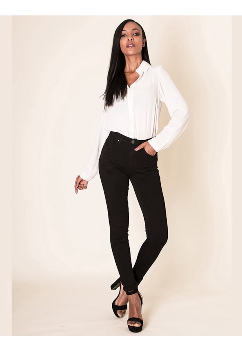 Blugi Dama Push-up Skinny Negri P106N M8 16823 - Negru