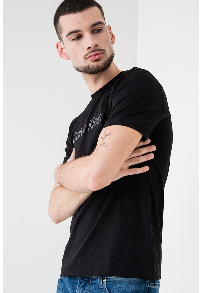 Tricou din bumbac cu broderie