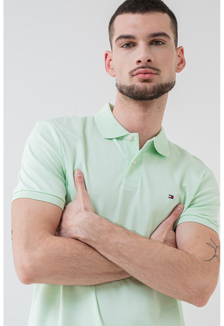 Tricou polo de bumbac - Verde deschis