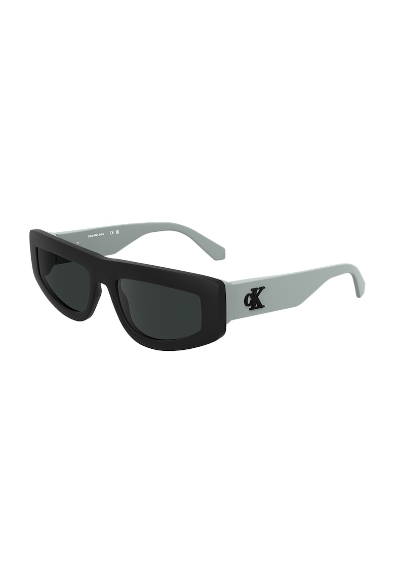 Ochelari de soare cat-eye unisex - Alb/Negru
