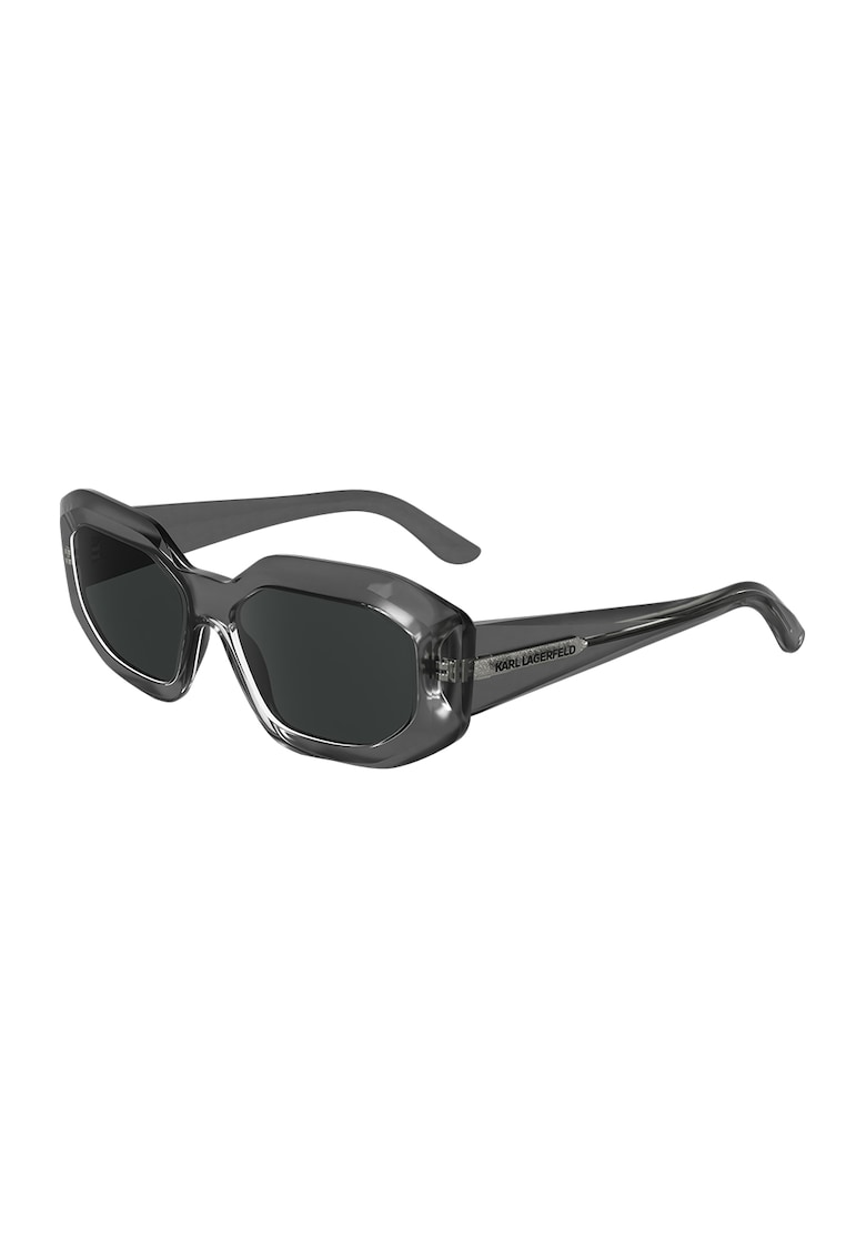 Ochelari de soare ovali cu lentile uni - Gri
