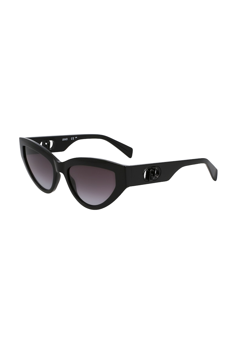 Ochelari de soare cat-eye cu lentile in degrade - Negru