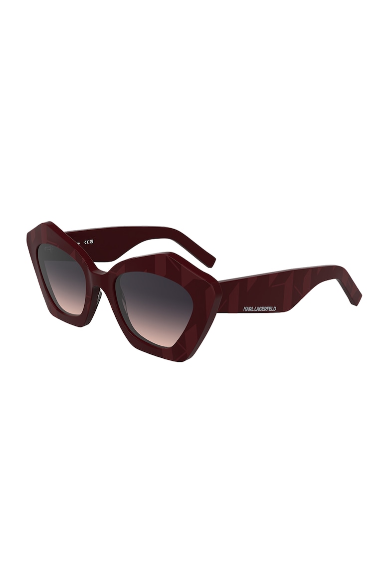 Ochelari de soare cat-eye cu lentile in degrade - Rosu