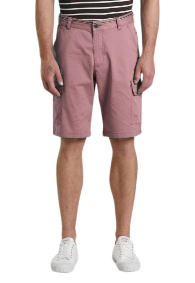 Pantaloni scurti barbati roz - bumbac organic - croiala clasica - cu buzunare -