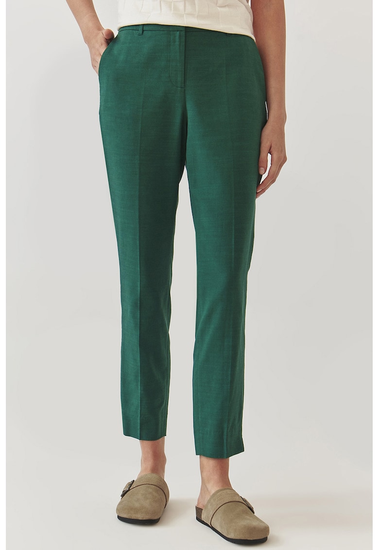 Pantaloni din amestec de lyocell cu pliuri