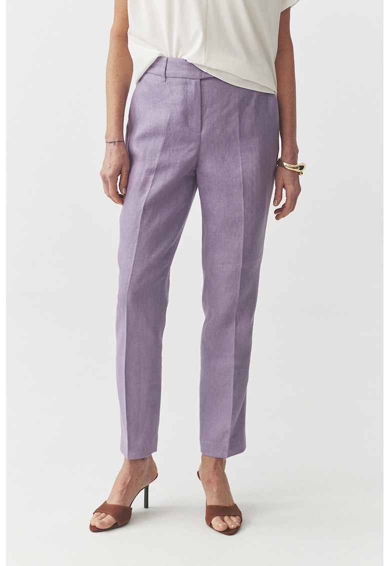 Pantaloni conici din in