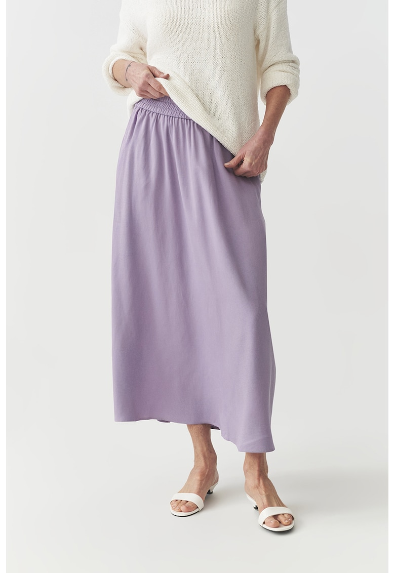 Fusta midi din lyocell - Lila