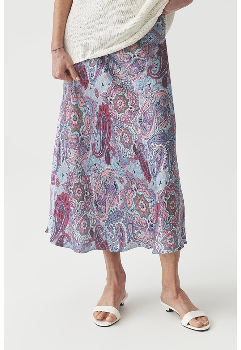 Fusta midi cu imprimeu floral