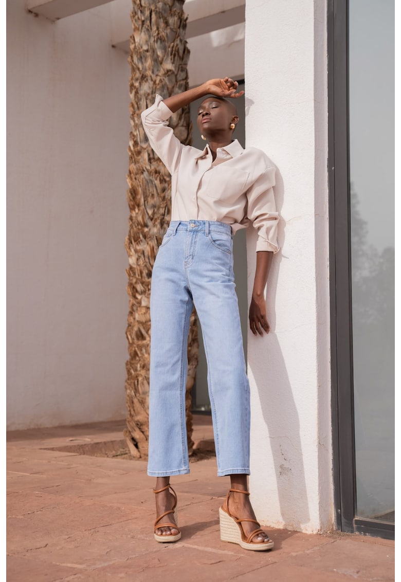 Blugi dama Ankle Staight  albastru deschis JD409C 16728