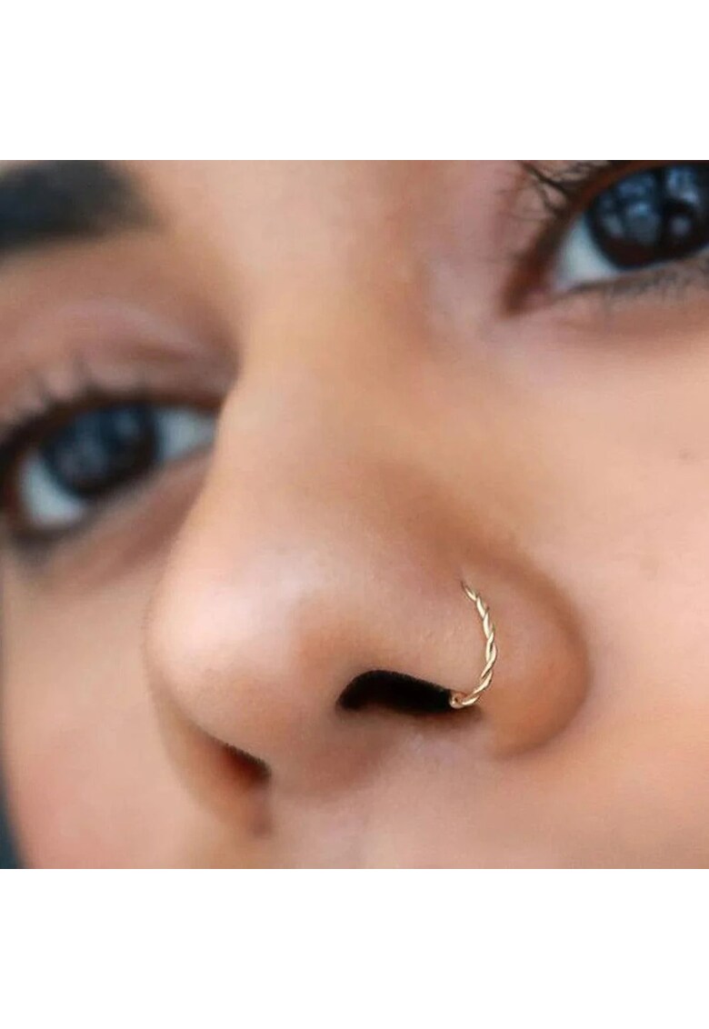 Inel fals pentru nas - auriu - Sisca C25