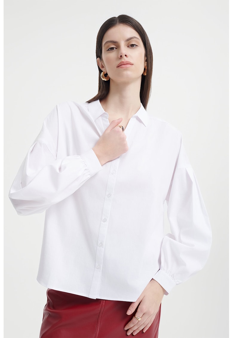 Camasa uni cu maneci cazute