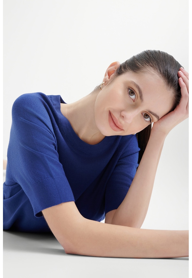 Pulover cu maneci raglan - Albastru royal