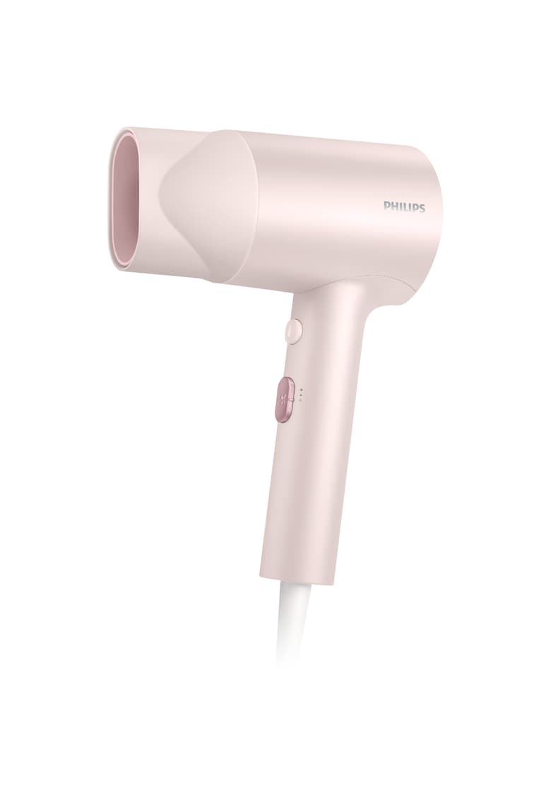 Uscator de par BHD321/50 - 1600W - ingrijire cu ioni - 2 setari de viteza - 2 setari de temperatura - cap de coafare - Roz