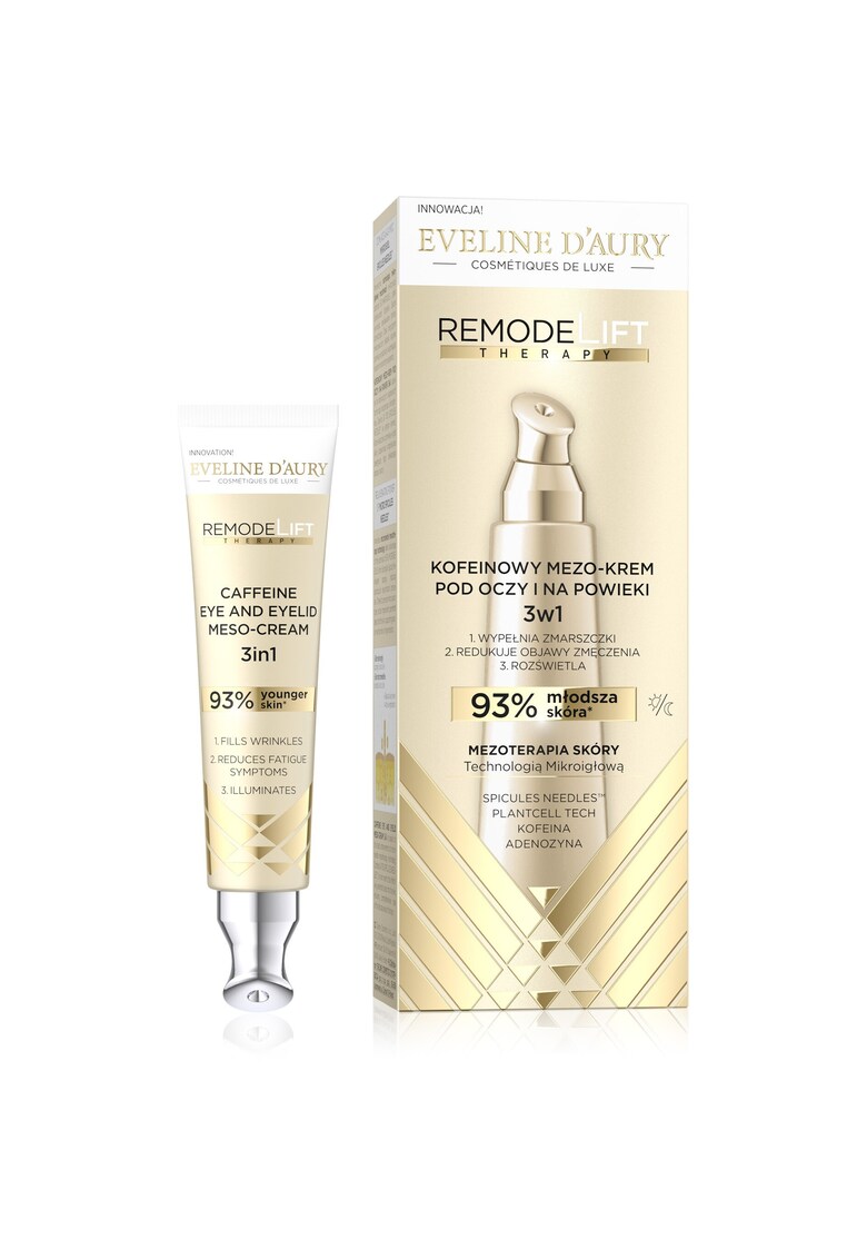 Crema de fata D'Aury RemodeLift Therapy pentru ochi si pleoape - 15 ml - hidratare intensa