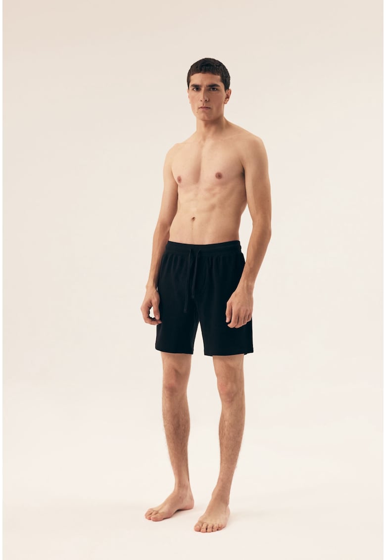 Pantaloni scurti barbati Oxford Negru - Negru
