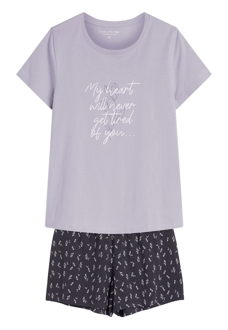 Pijama dama Naturaleza lavanda - gri