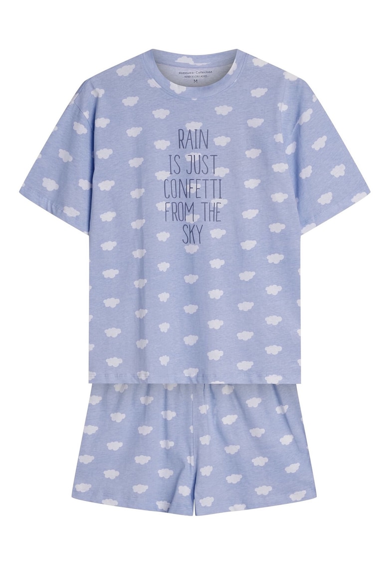 Pijama dama Nubes albastru aprins