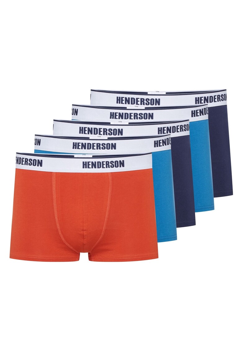 Boxeri Oxide set de 5 perechi albastru - albastru marin - portocaliu - alb - Multicolor