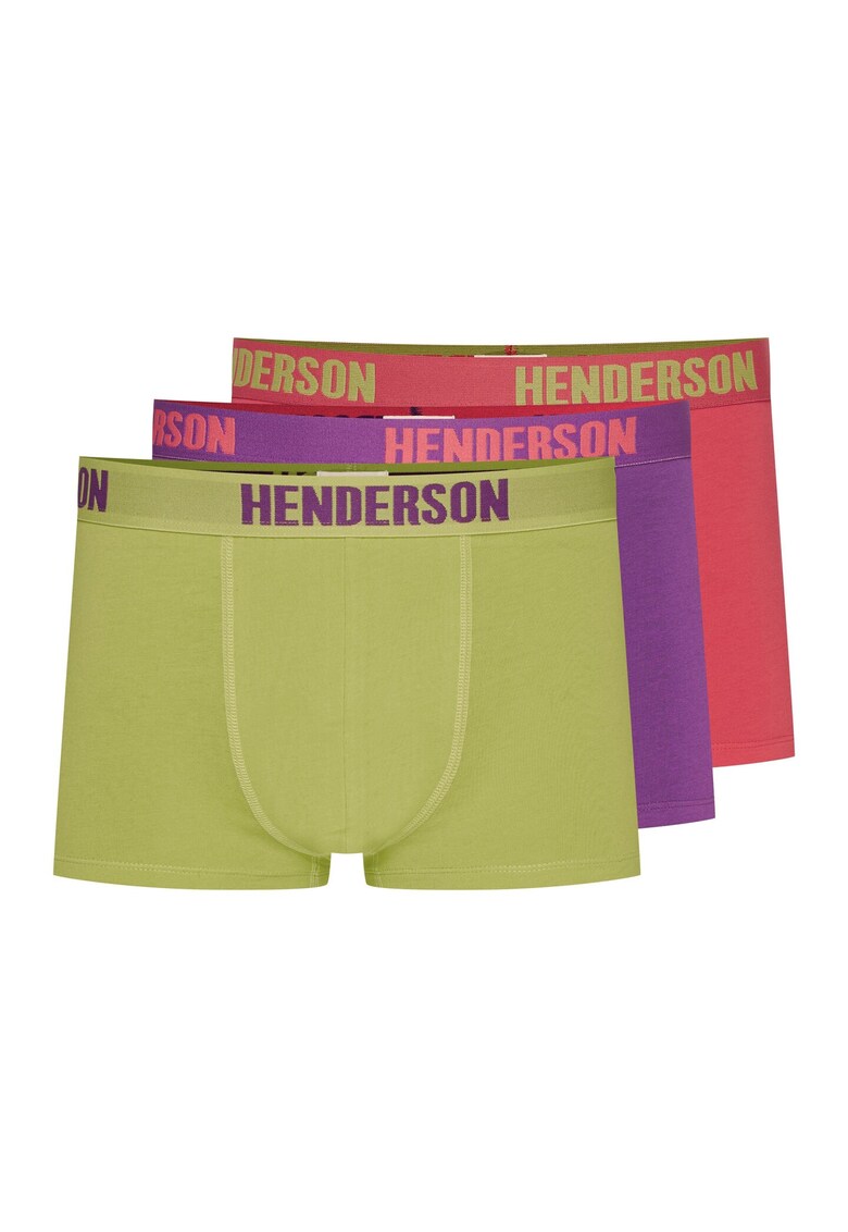 Boxeri Star set de 3 perechi verde lamaie - violet - rosu