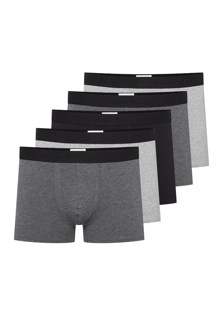 Boxeri (crac mai lung)Outset set 5 de perechi negru - gri