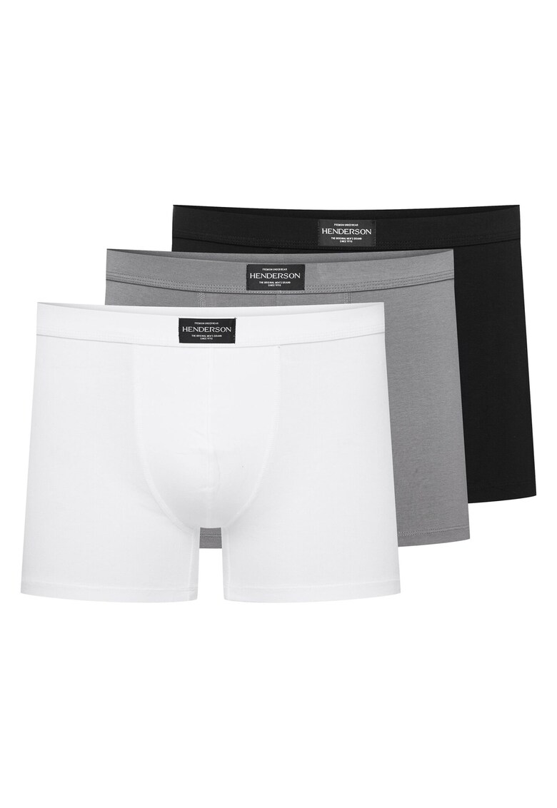 Boxeri barbati Main 3-pak negru - gri - alb - Multicolor