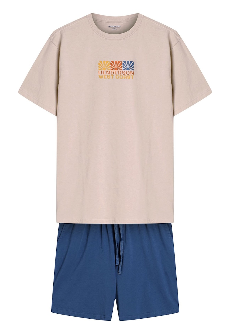 Pijama barbati Onshore bej - albastru