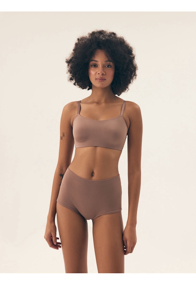 Sutien tip top fara cusaturi Bass  bronz deschis