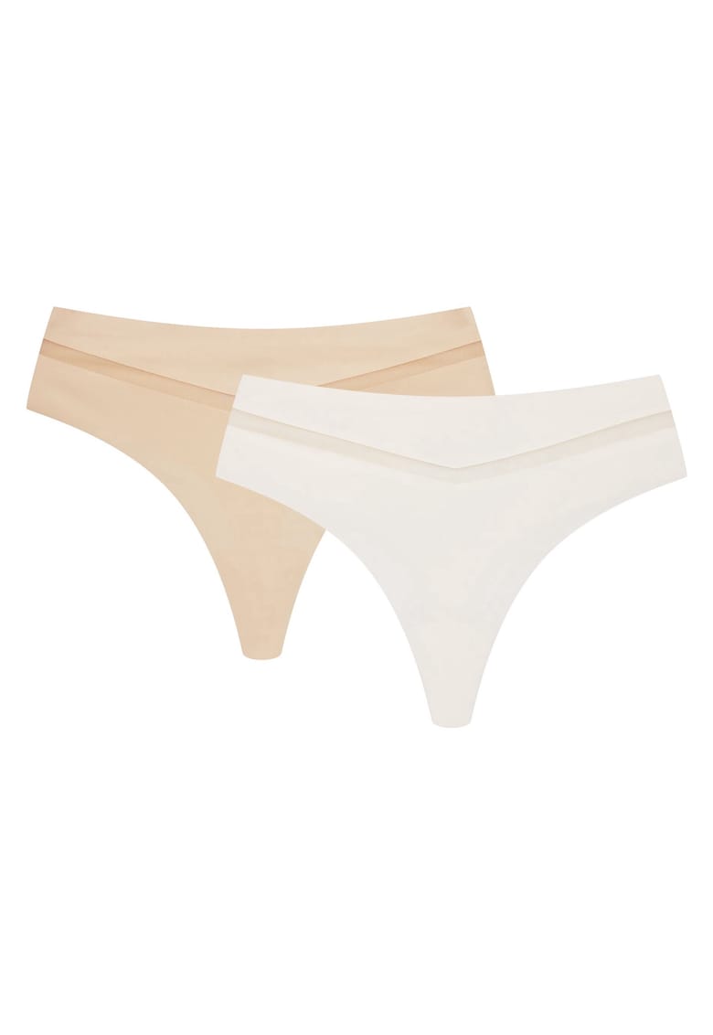 Chiloti dama set de 2 perechi Fleda bej - bronz-deschis - Multicolor