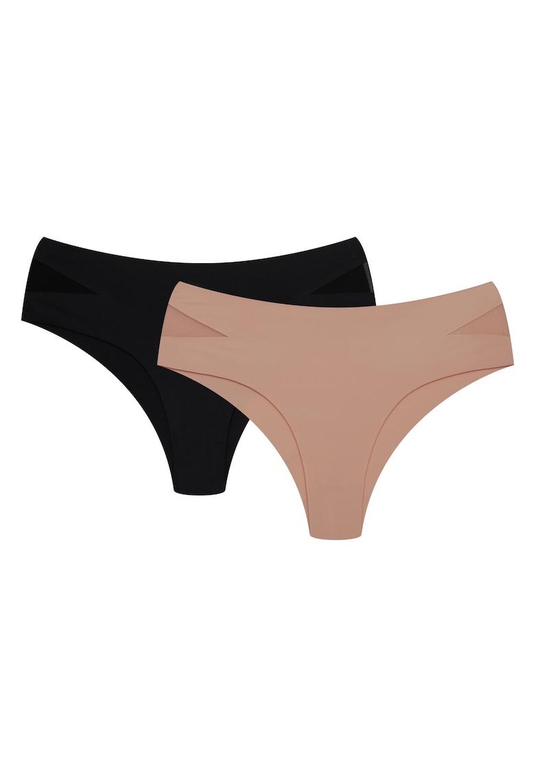 Chiloti tip figi Finau set de 2 perechi bronz - negru