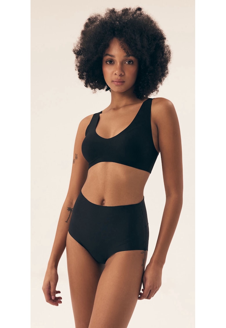 Chiloti cu talie inalta Bump set din 2 perechi negru Chiloti cu talie inalta Bump set din 2 perechi negru