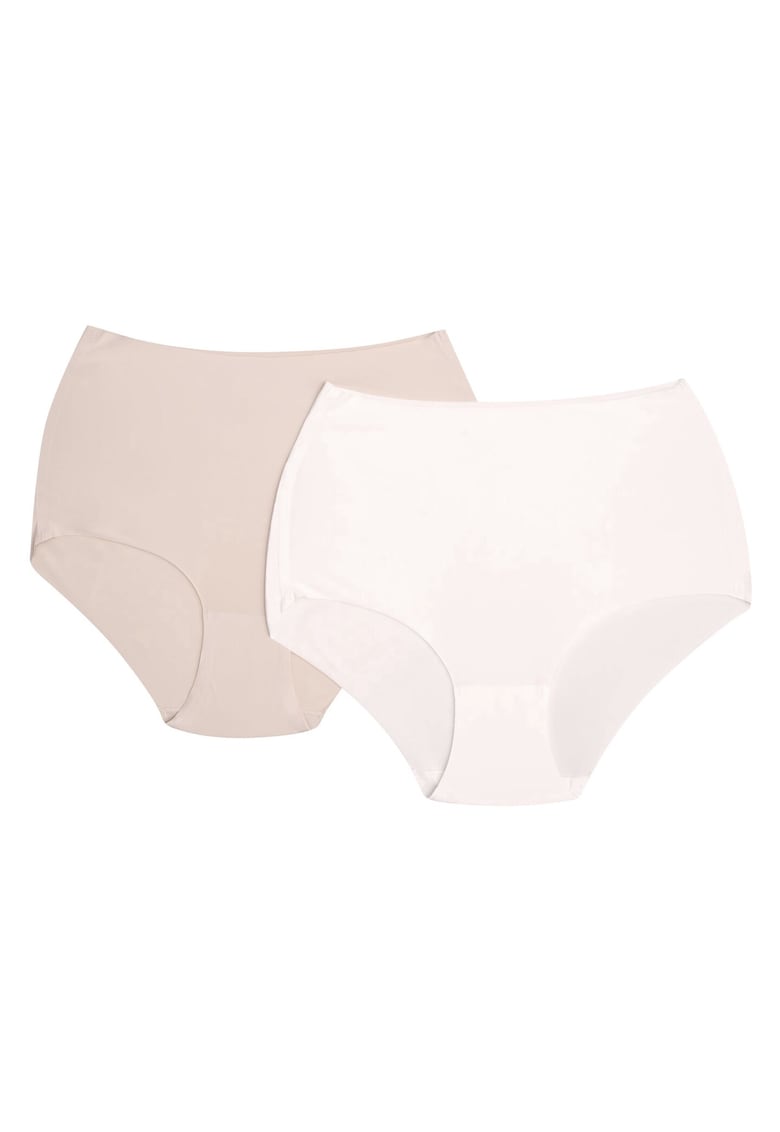 Chiloti cu talie inalta Bump  set din 2 crem - bej