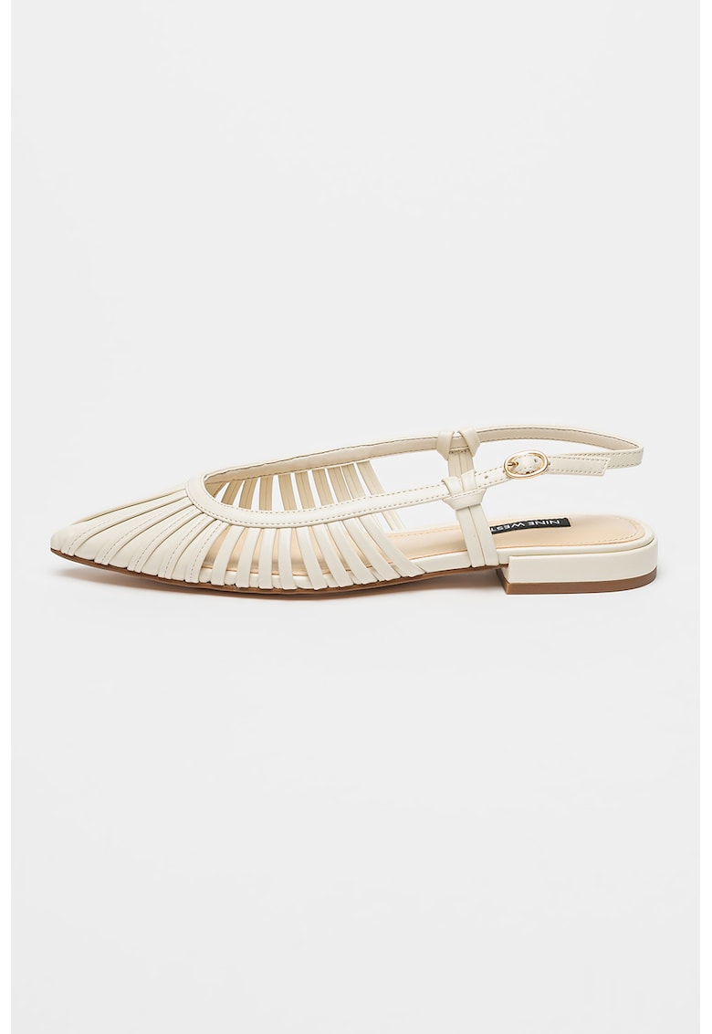 Balerini slingback Duria - Alb fildes