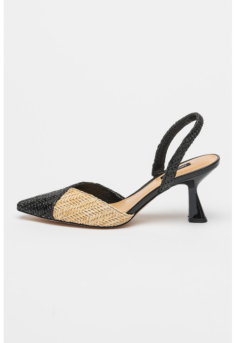 Pantofi slingback Maoua - Negru/Bej deschis