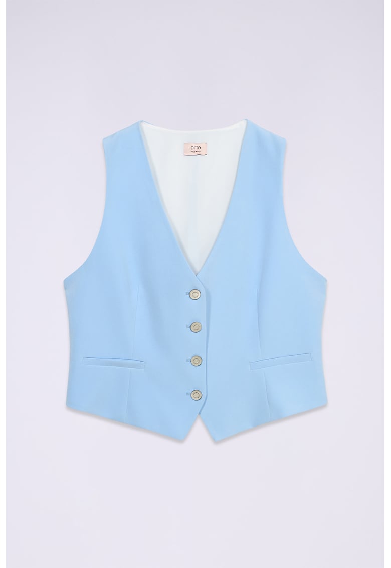 Vesta cu buzunare cu refilet