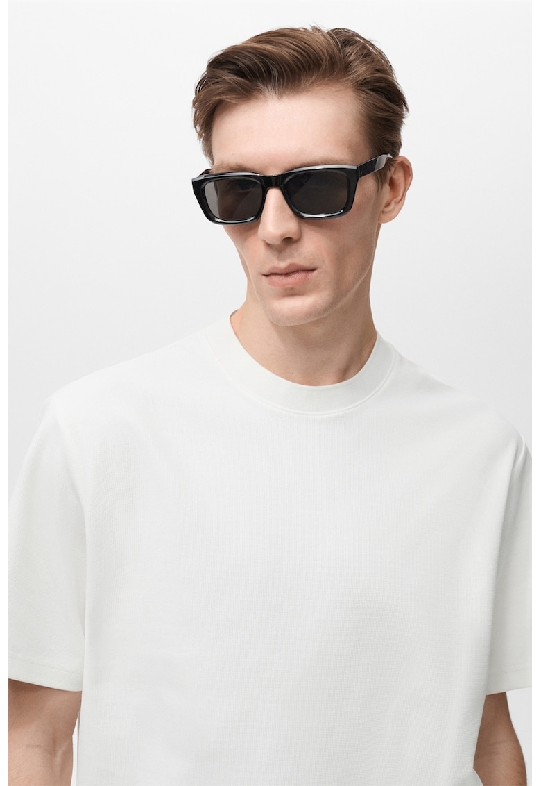 Tricou cu decolteu la baza gatului - Alb murdar