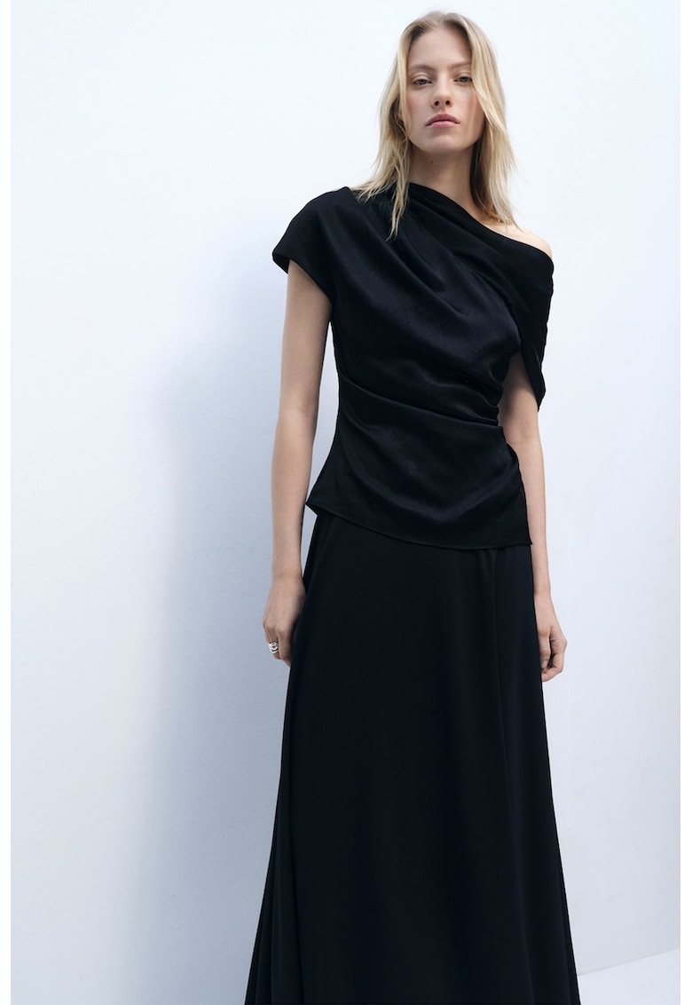 Bluza drapata cu maneci scurte