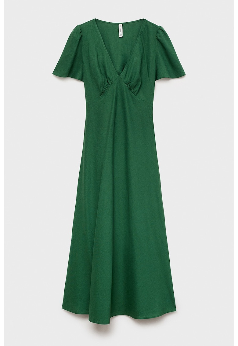 Rochie midi din amestec de in