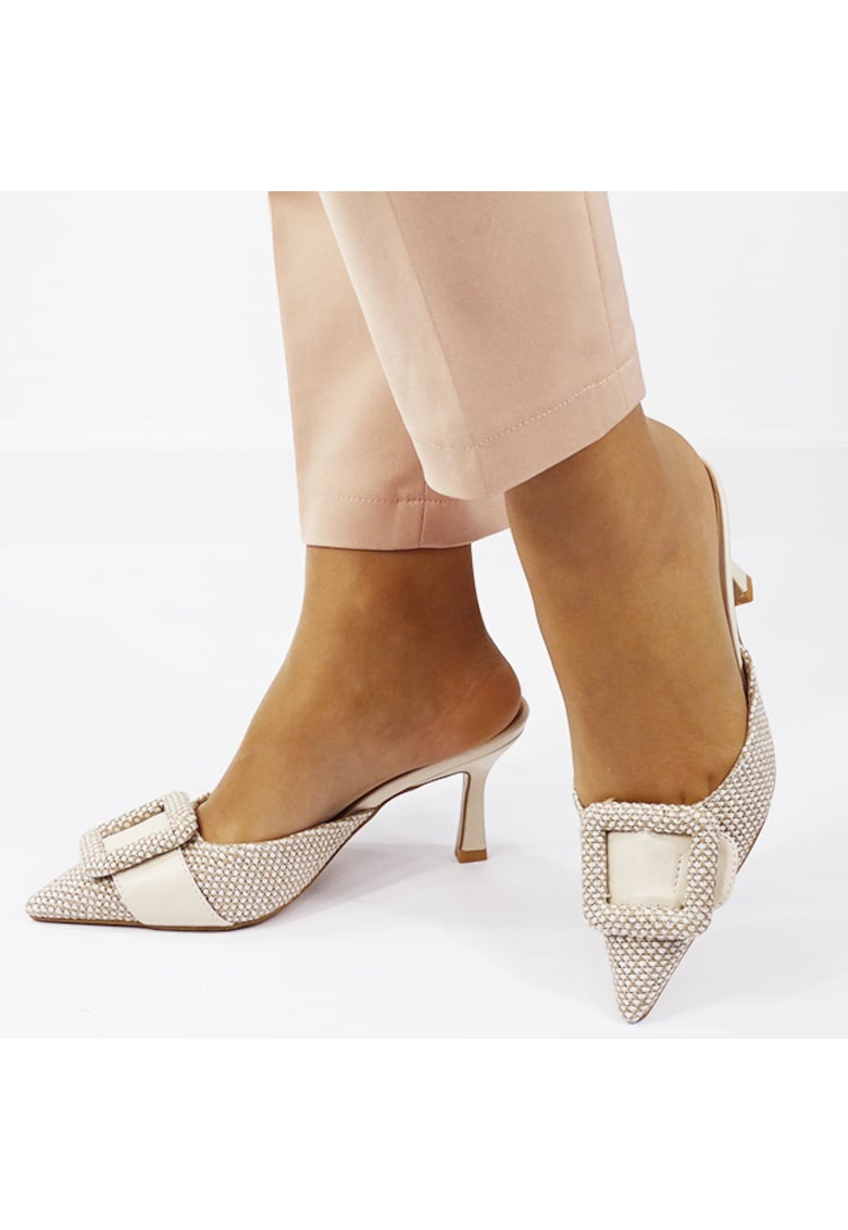 Saboti bej cu model impletit si brosa B-HK-1313 04 9160