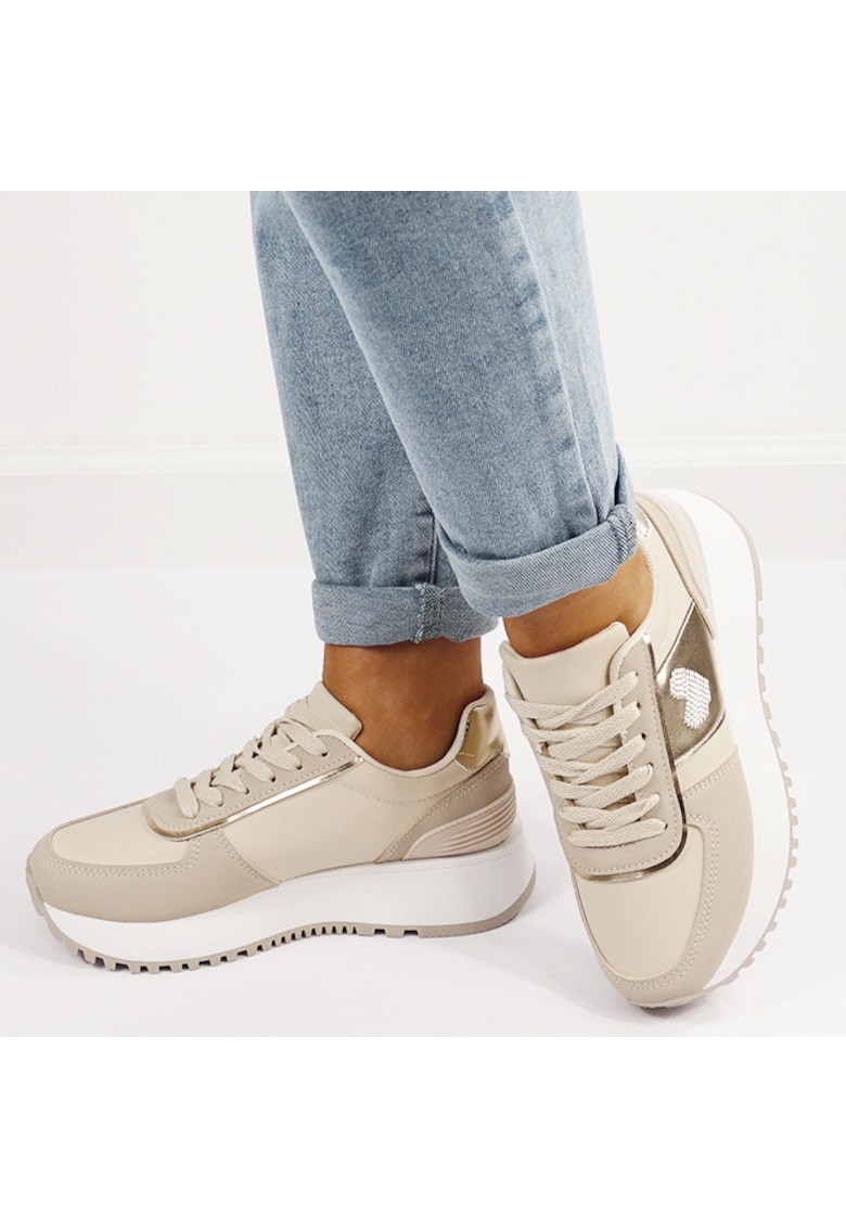 Sneakers bej casual 9147 M5 16513