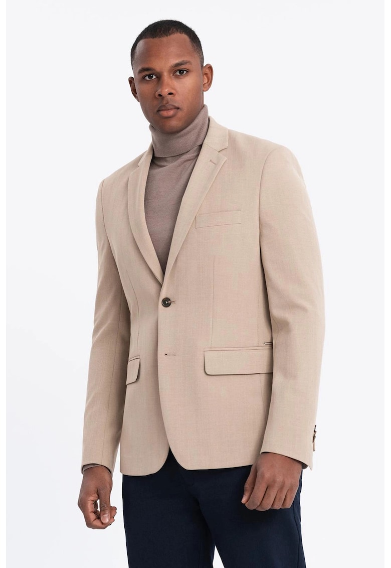 Sacou regular fit cu buzunare cu clapa