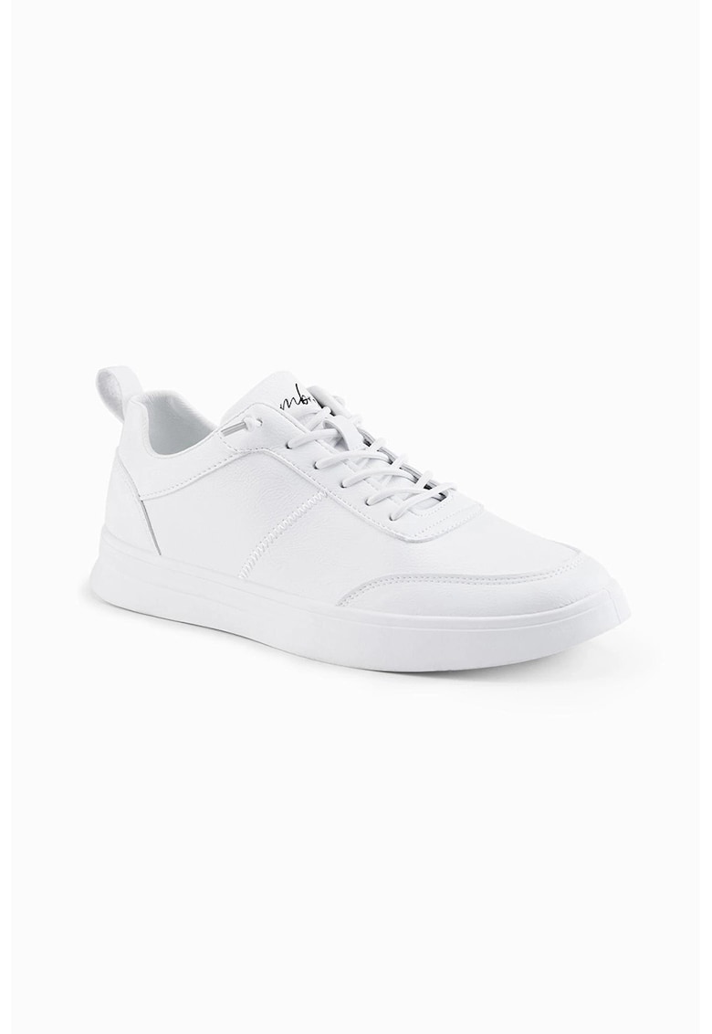 Pantofi sport uni cu logo - Alb