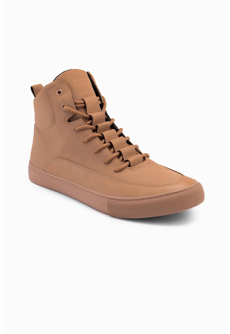 Pantofi sport din material textil cu insertii de piele ecologica