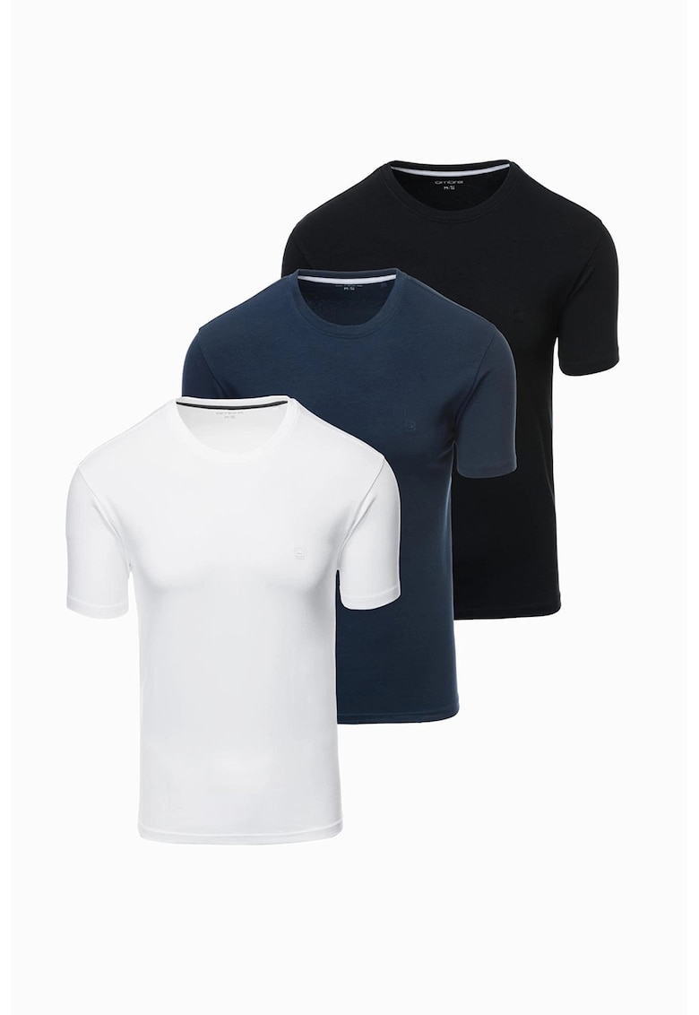 Set de tricouri cu decolteu la baza gatului - 3 piese