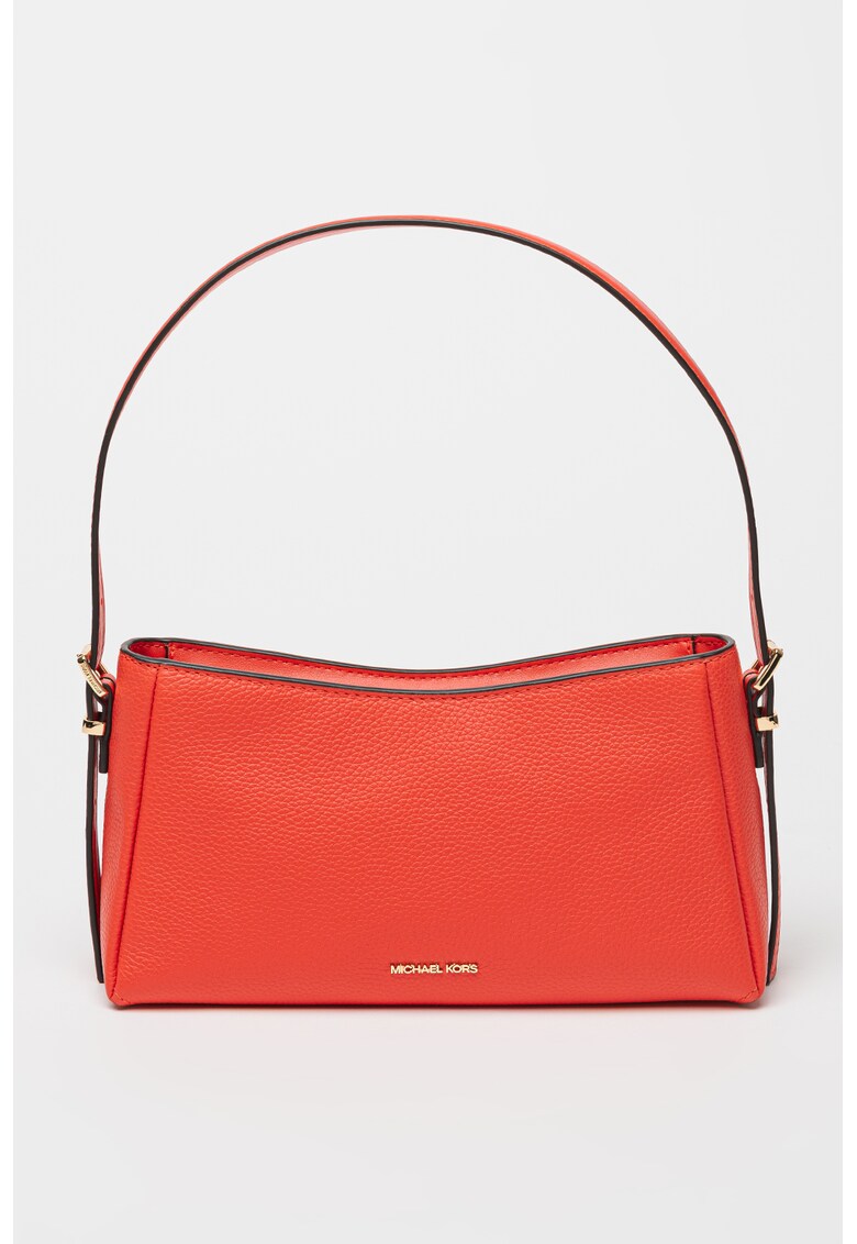 Geanta din piele cu bareta de umar Moore - Rosu